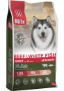 Сухой корм для собак Blitz Holistic Beef & White Fish Adult Dog All Breeds 