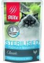 Консервы для кошек BLITZ курица с брусникой в желе sterilised.