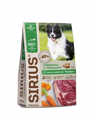 Сухой корм для собак Sirius Adult dog 