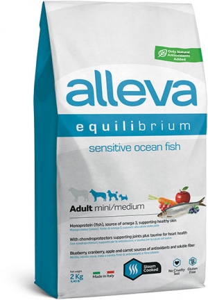 Сухой корм для собак Alleva Equilibrium Sensitive Ocean Fish Adult Mini/Medium