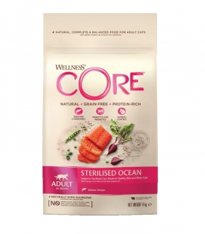 Сухой корм для кошек Wellness Core Sterilised salmon recipe
