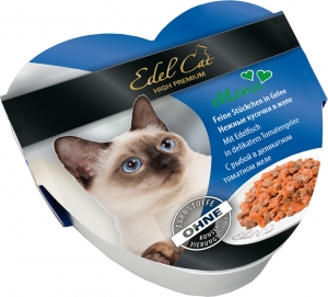 Консервы для кошек Edel Cat с рыбой в томатном желе