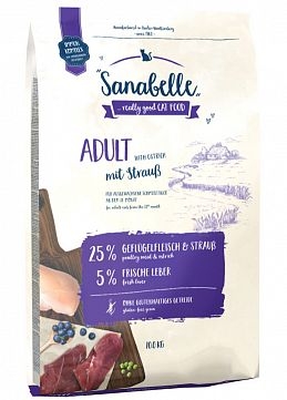 Сухой корм для кошек Sanabelle Adult Ostrich со страусом