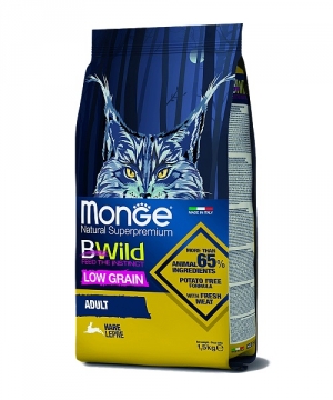 Сухой корм для кошек Monge BWild Low Grain Adult Hare 