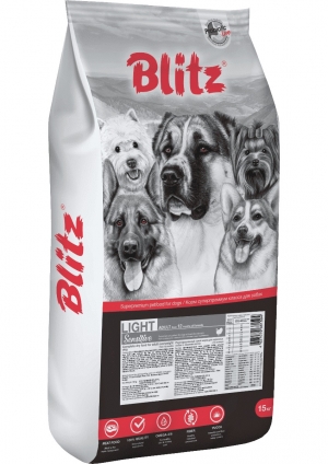 Сухой корм для собак Blitz Sensitive Light Adult Dog All Breeds