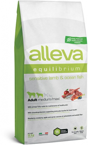 Сухой корм для собак Alleva Equilibrium Sensitive Lamb&Ocean Fish Medium/Maxi