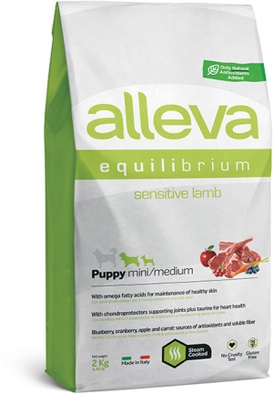 Сухой корм для собак Alleva Equilibrium Sensitive Lamb Puppy Mini/Medium