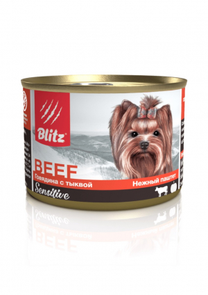Консервы для собак Blitz Sensitive Small Breed Beef with Pumpkin