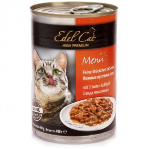 Консервы для кошек Edel Cat Три вида мяса