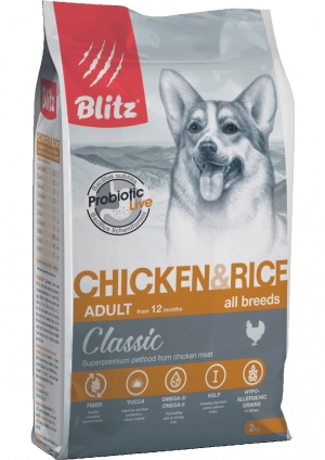 Сухой корм для собак Blitz Classic Chicken & Rice Adult Dog All Breeds