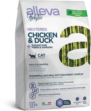 Сухой корм для кошек Alleva Holistic Chicken & Duck  Neutered - Adult Cat