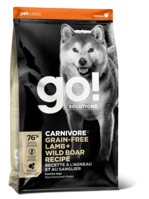 Сухой корм для собак GO! Solutions Carnivore grain-free Lamb, Wild Boar Recipe DF